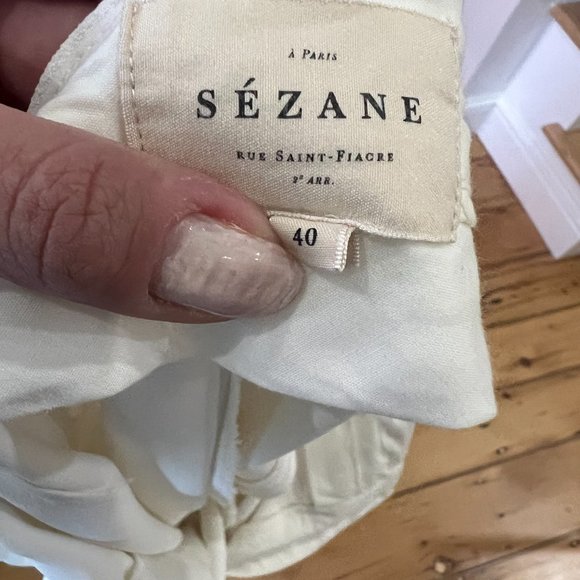 Sezane Gustav White Straight Leg Pants - EUC - Picture 7 of 8